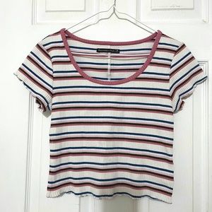 Abercrombie & Fitch Striped Crop Top